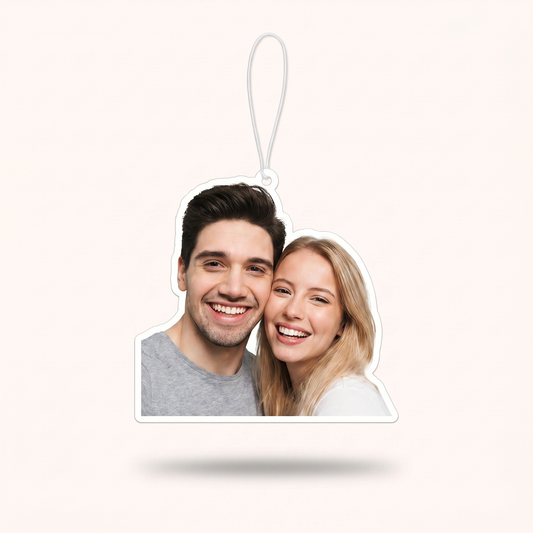 Sent-bon personnalisé avec une photo de couple, idée de cadeau de départ
